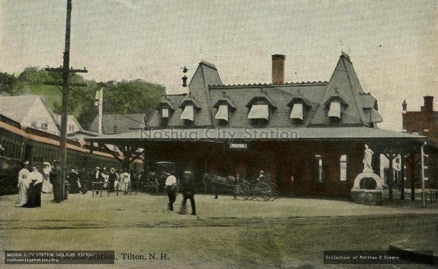 Postcard: Boston & Maine Station, Tilton, New Hampshire